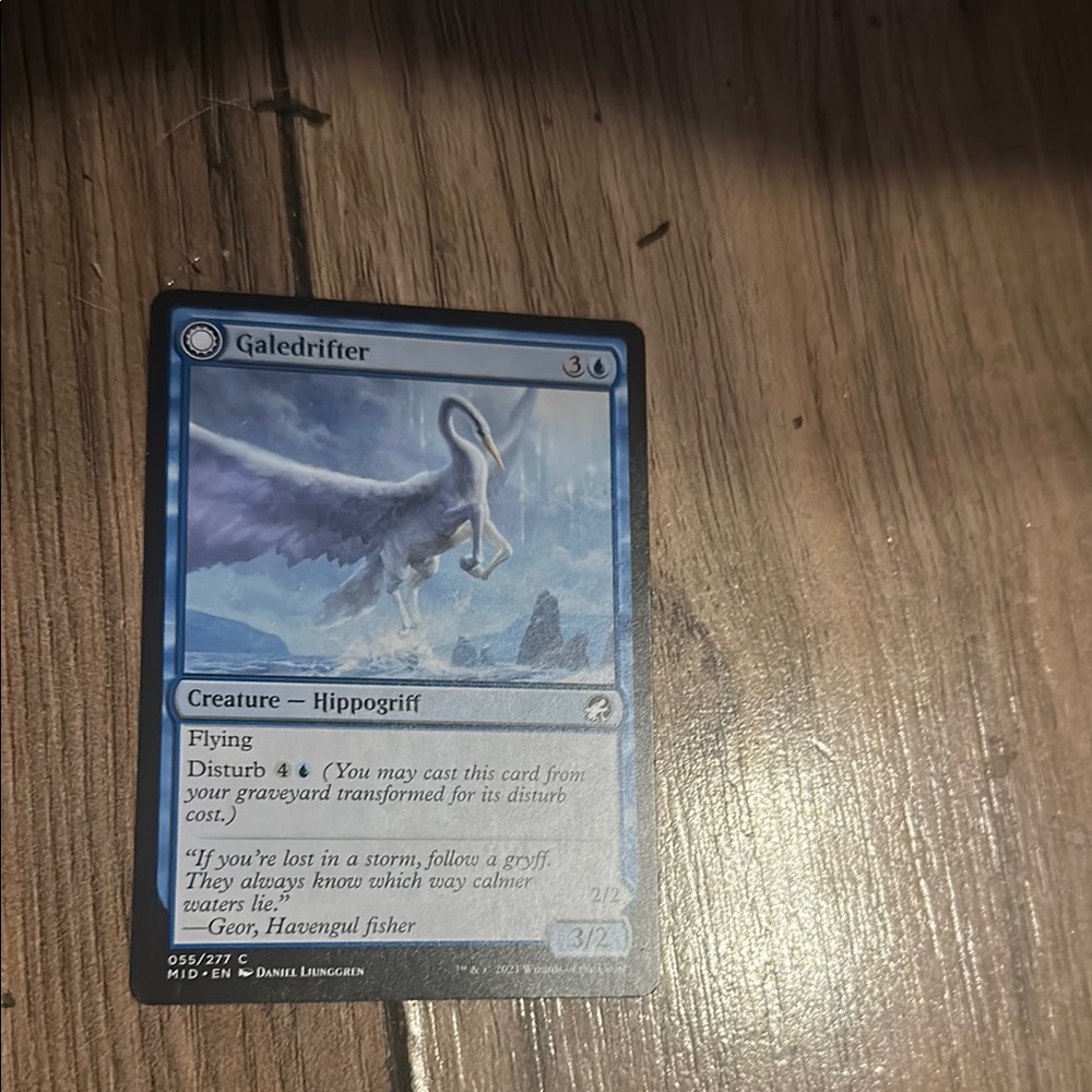 Magic: The Gathering Galedrifter Card - Blue